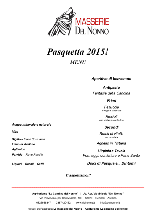 Auguri dalle Masserie del Nonno | www.delnonno.it